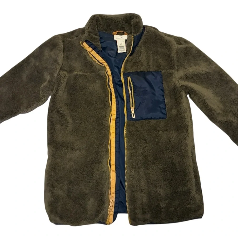 Tommy Bahama Gray and Blue Fleece Jacket